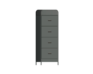 The modern metal dark grey business working handle file organizer retro style office interior design