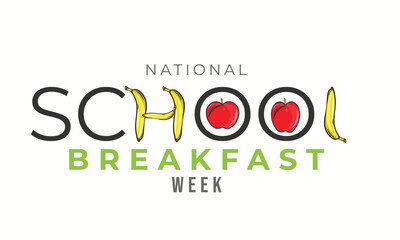National School breakfast Week. background, banner, card, poster, template. Vector illustration.