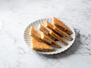 Kaya toast on plate