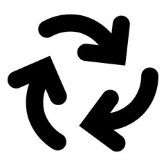 Recycling Arrow Glyph Icon 