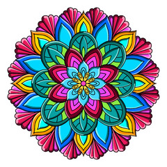 Fototapeta na wymiar vector beautiful colorful mandala design