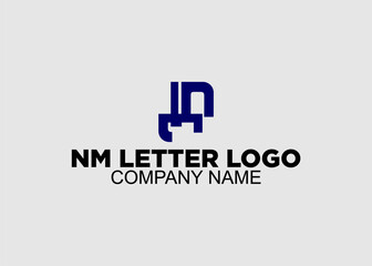 Fototapeta premium LOGO NM LETTER COMPANY NAME