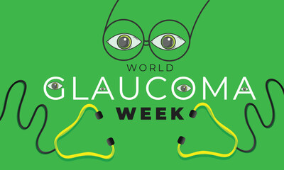 World Glaucoma Week. background, banner, card, poster, template. Vector illustration.