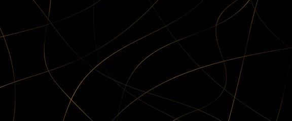Tapeten Vector modern simple design, elegant modern gold line background, abstract gold lines on black, abstract gold and black are light pattern with the gradient. © Grave passenger