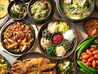 Korean traditional food, Korean table setting