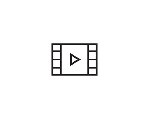 Video player multimedia icon vector symbol design
