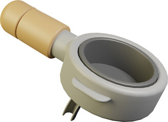 Coffee Portafilter 3D Illustration