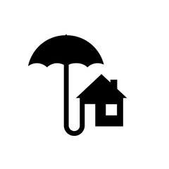 Home house insurance risk protection vector icon.