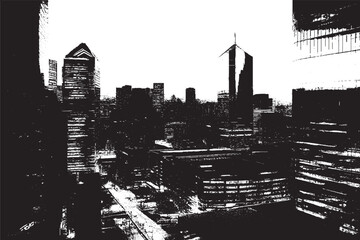 city buildings grungy texture vector image overlay monochrome destressed background