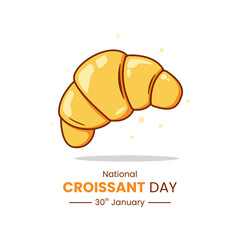 Croissant Cake Vector Illustration suitable for National Croissant Day