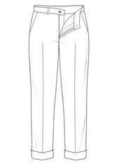utility pants, pants, fashion illustration, pants sketch, technical drawing, fashion pants cad