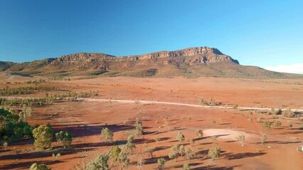 Scenic Aerial Panorama Drone Video of the Flinders Range in South Australia