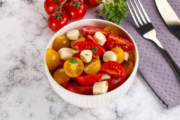 Italian Caprese salad with tomato and mozzarella