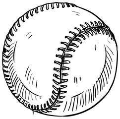 baseball handdrawn illustration