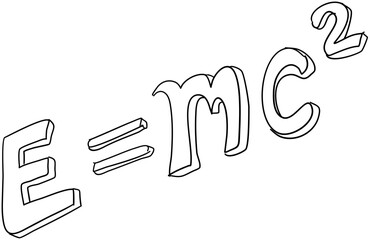 physics formula handdrawn illustration
