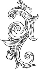 floral ornament handdrawn illustration
