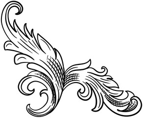 Fototapeta premium floral ornament handdrawn illustration