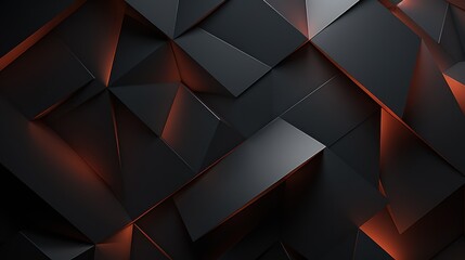 An abstract composition featuring geometric shapes in dark hues.