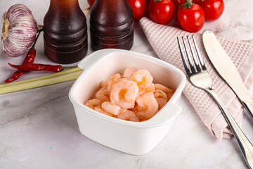 Cocktail prawns in the bowl