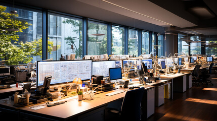 photo modern and equipped computer lab