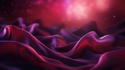 Obraz premium Dark red and purple Valentine's day background with beautiful bokeh and blurred heart