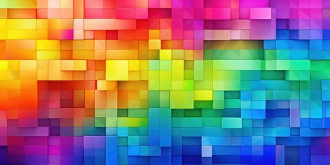 Pixel texture bright rainbow color background.