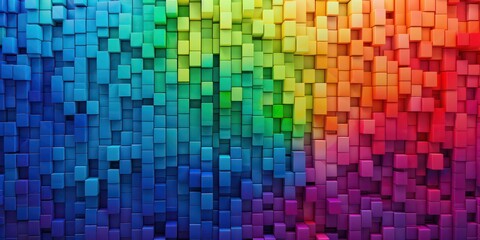 Pixel texture bright rainbow color background.