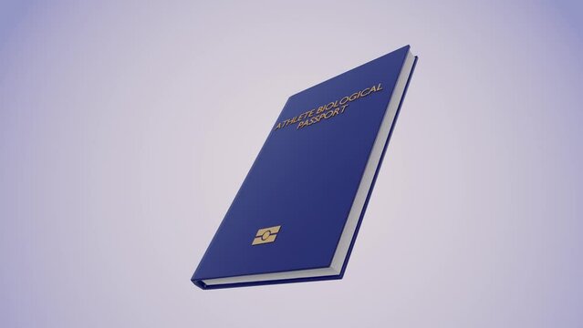 3D animation of Athlete Biological Passport (ABP) isolated on the white background