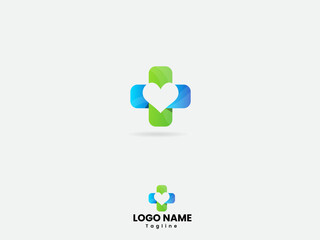 Hospital logo design. Health care logo design. Health. Human. Pharmacy care. Icon. Love vector. Medicin. Creative and colorful logo template