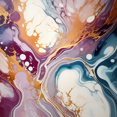Abstract marble marbled stone ink liquid fluid painted painting texture luxury background banner, generative AI