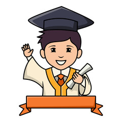 Student Graduation Illustration