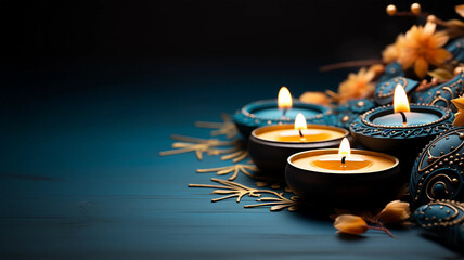 Diwali is an Indian holiday, the festival of fire.  diyas oil lamps.