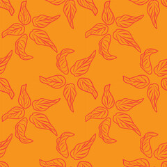 Colourful Tropical Leaf Seamless Pattern Design