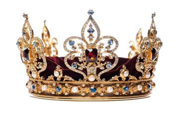 Fotobehang queens crown or king on transparent background © Barra Fire