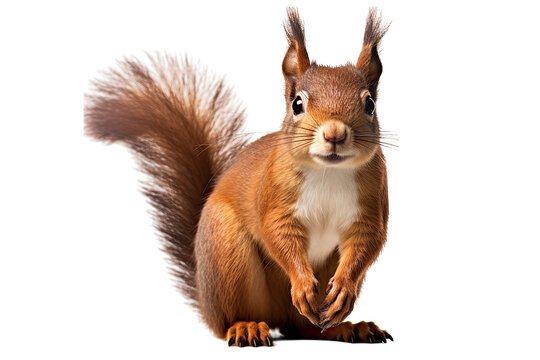  squirrel on isolated tranparent background
