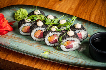 sushi set on the plate