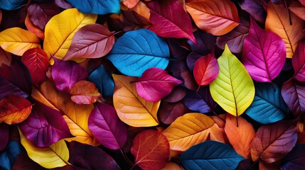 Fototapeta na wymiar autumn colorful leaves background