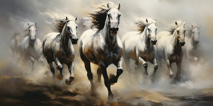 Running horses