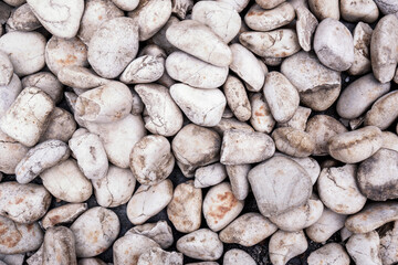 Closeup view of small stones
