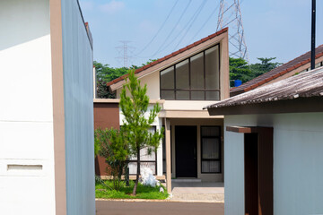 Fototapeta na wymiar Residential houses in a housing area