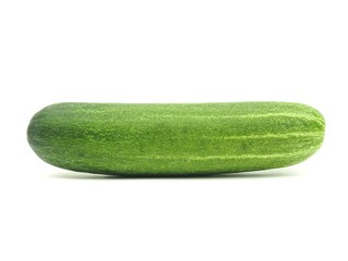 Fresh green cucumbers without chemicals  Placed isolated on a white background.