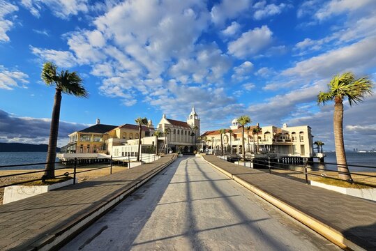 FUKUOKA, JAPAN - NOVEMBER 14, 2023: Marizon at Momochi Seaside Park. It is a famous landmark of Fukuoka.