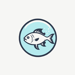 Fish Logo Design Very Cool Concept