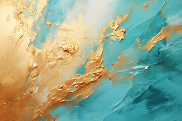 Fototapeta premium Abstract Golden Foil wall art, Golden Foil brush stroke Painting style, Oil Painting artistic artwork, for Wall art canvas printing