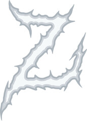 Blackmetal Alphabet Letter Z