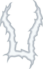 Blackmetal Alphabet Letter U