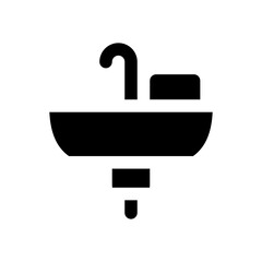 Obraz premium sink glyph icon