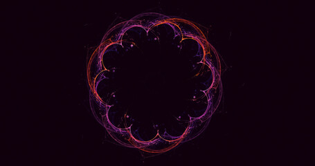 3D manual rendering abstract round hole light background