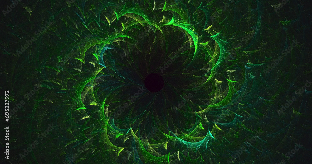 Wall mural 3d manual rendering abstract multicolor supernova fractal light background