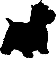 West Highland White TerriHigh quality Dog silhouette Breeds Bundle Dogs on the move. Dogs in different poses.
The dog jumps, the dog runs. The dog is sitting. The dog is lying down. The dog is playing